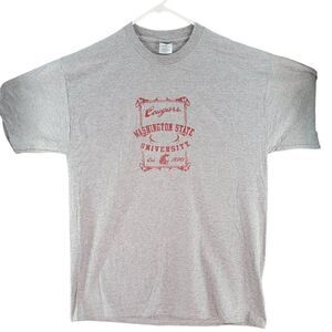 Jerzees Washington State Cougars T Shirt Mens XL Gray Short Sleeve NWOT  V66-74